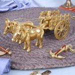 India Brass Metal Vintage Bullock Cart with Double Bull with Open Jaali 1 DSCF7871 1 eMetalCrafts