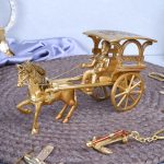 India Brass Metal Vintage Horse Cart with Open Jaali 1 DSCF7895 1 eMetalCrafts