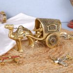 Royal Handicrafts Brass Camel Cart