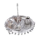 German Silver Heavy Pooja Thali 2 DSCF8043 eMetalCrafts