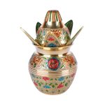 Brass Meenakari Mangal Kalash 2 DSCF8092 eMetalCrafts