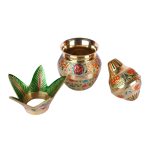 Brass Meenakari Mangal Kalash 3 DSCF8093 eMetalCrafts