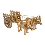 India Brass Metal Vintage Bullock Cart with Double Bull with Open Jaali 4 DSCF8117 eMetalCrafts