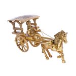 India Brass Metal Vintage Horse Cart with Open Jaali 2 DSCF8130 eMetalCrafts