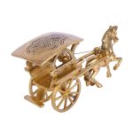 India Brass Metal Vintage Horse Cart with Open Jaali 4 DSCF8132 eMetalCrafts