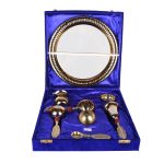 Aluminium Pooja Thali Set With Blue Box 2 DSCF8259 eMetalCrafts