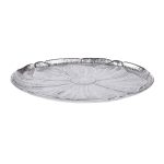 Round Aluminum Silver Leaf Platter 2 DSCF8294 eMetalCrafts